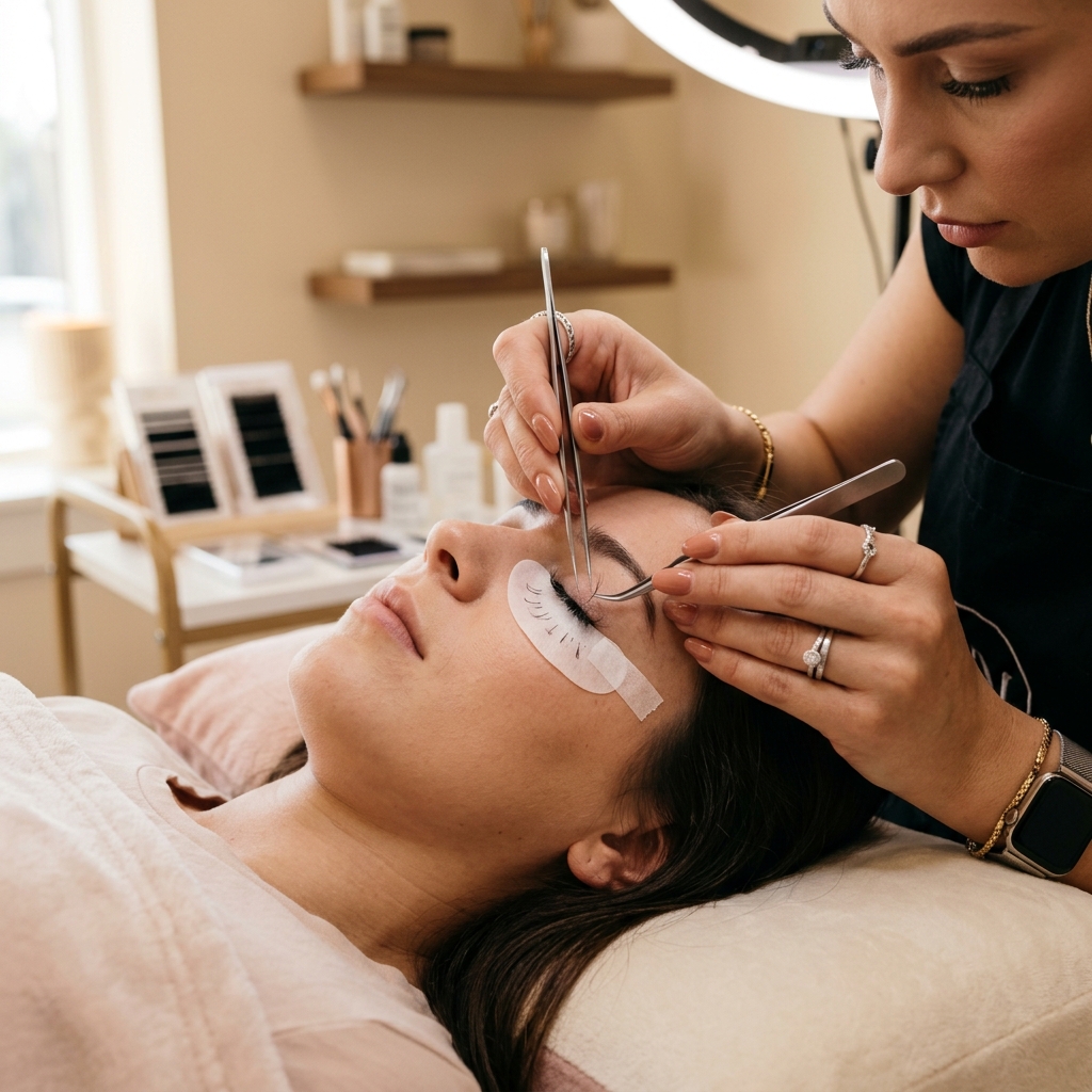 Lash infill maintenance session